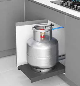 Plateau coulissant pour bouteille de gaz