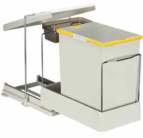 Poubelle coulissante 20 + 1 L (273 x 430 x 430)
