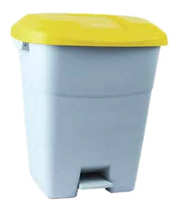 Poubelle à pédale ECO TAYG 50L-P (corps gris clair)
